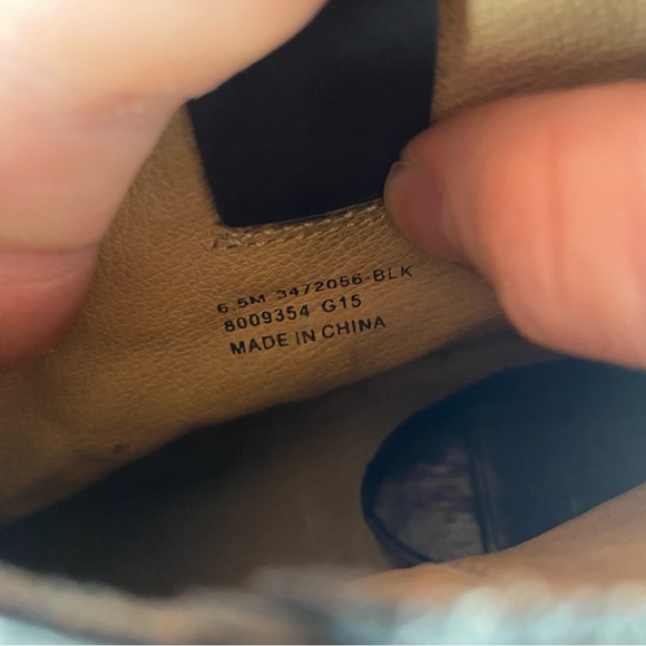 frye Regina womens size 6.5 shoes black leather side zip wedge ankle booties - Picture 8 of 8